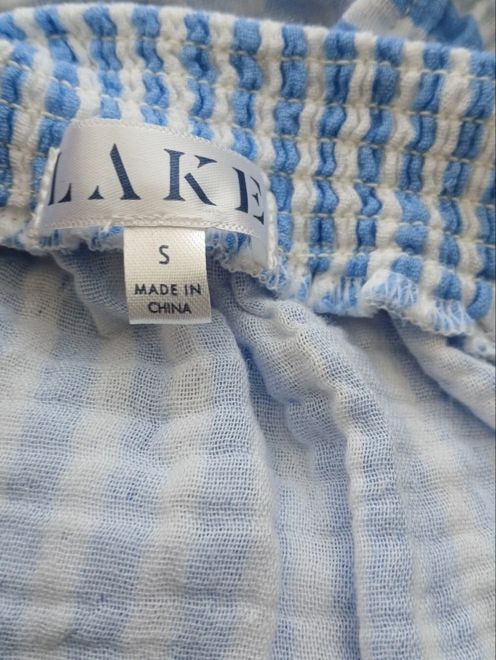 LAKE Hamptons Top in Sail Blue‎ Awning Stripe Size S